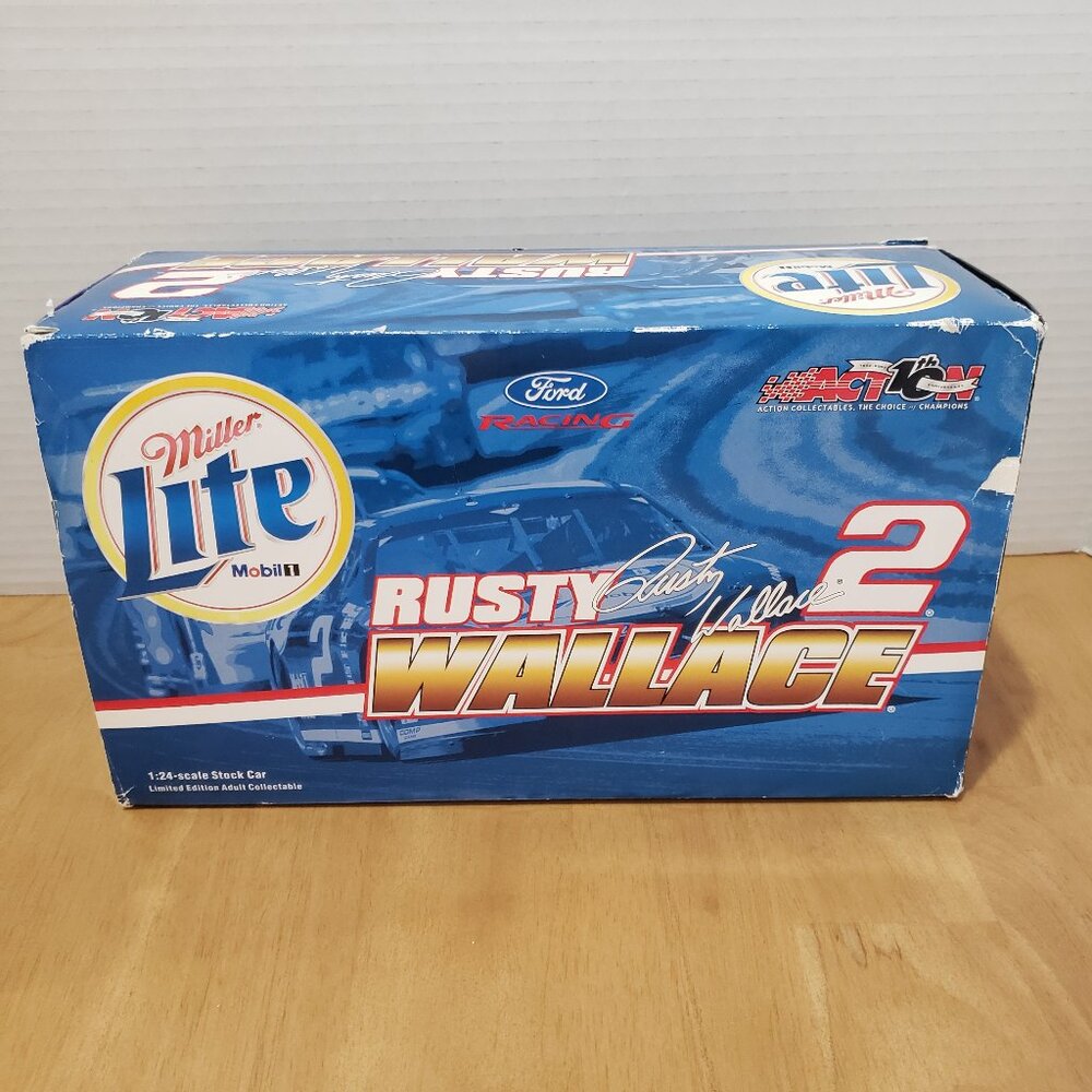 1:24 Rusty Wallace #2 Miller‎ Lite Mobil 1 2002 Ford Taurus Action Collectable